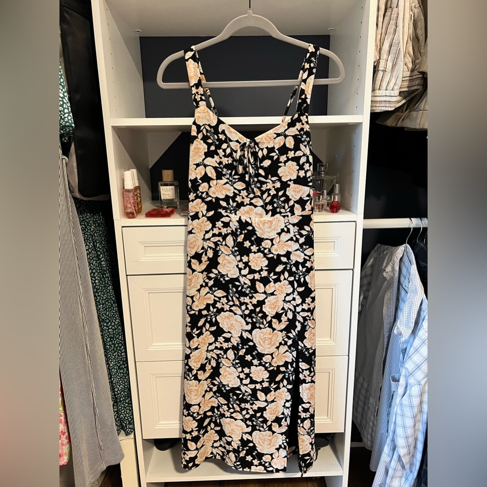 A&F Petite floral midi dress